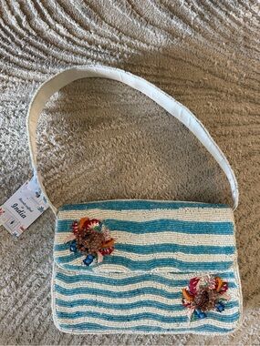 Viral Blue Striped Crab Beaded NWT FIRM PRICE